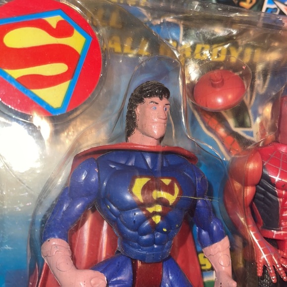 Vintage bootleg super hero Superman Batman figure figure one lot set - Picture 8 of 10
